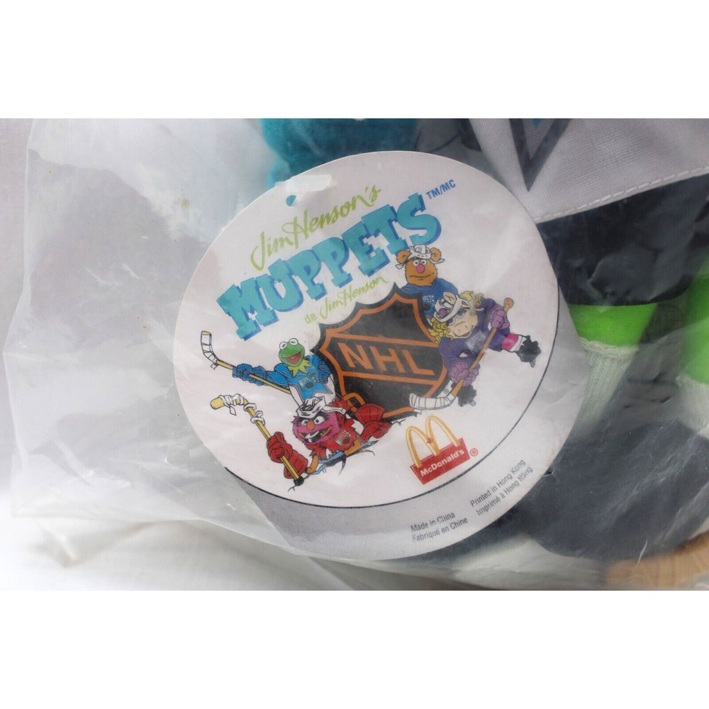 VTG 1995 Muppets NHL McDonald's Kermit The Frog 12 in  Hockey Jersey Plush NEW - Picture 2 of 9